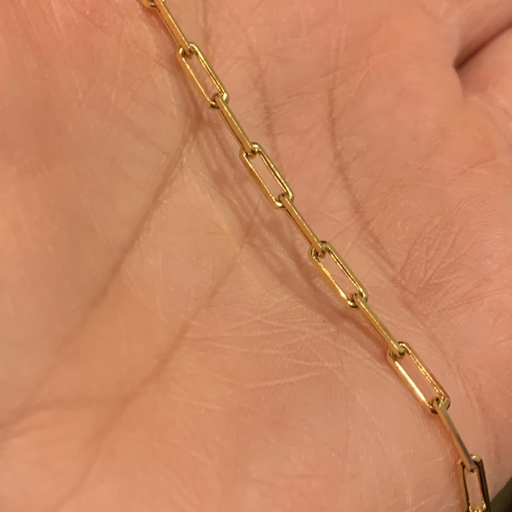 4mm New Gold plated Paperclip Link Chain 20” - Picture 7 of 9